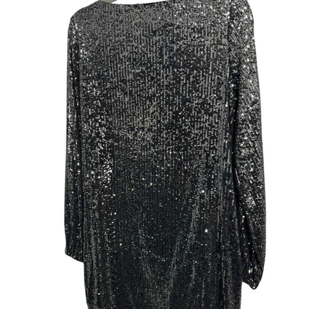 Steve Madden Black Sequin Long Sleeve Dress - Picture 9 of 12